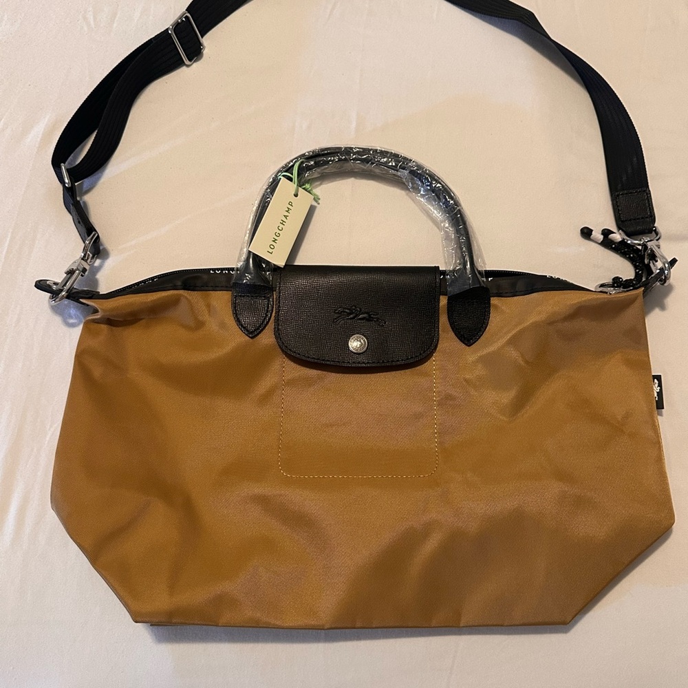 Longchamp Tan and Black Handbag